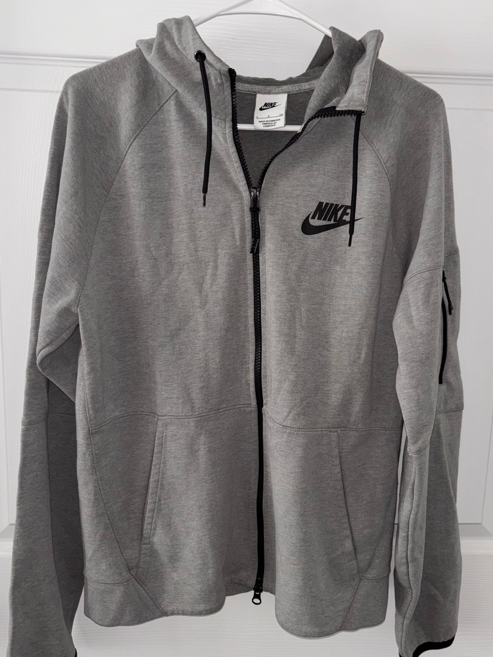Nike Tech Fleeces Men's Grey Full-Zip Hoodie Jacket Sz S